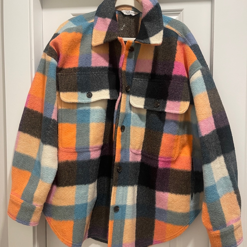 Colorful Plaid Womens Fleece/ Wool Jacket